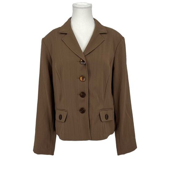 Vintage 90’s KC Spencer Suit Jacket Blazer Brown Button 16 - Picture 1 of 8